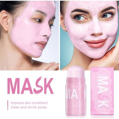 1 PC Rose Flower Mask Solid Face Mask Stick Oil Control Moisturizing Cleaning Mask Blackhead Fine Pores Mask Skin Care