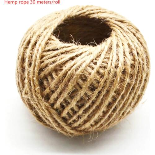 2mm 30m/roll 1 roll of natural linen hemp rope hemp rope gift wrapping rope Christmas events and party supplies