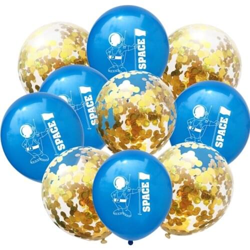 10pc Outer Space Balloon Party Astronaut Confetti Balloons Galaxy Solar Theme Party Decoration Boy Kids Birthday Baby Shower