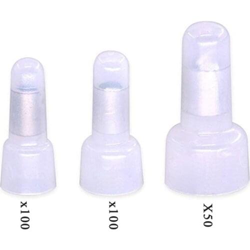 250pcs 22-16/16-14/12-10 Gauge Closed End Crimp Terminals Connectors Kit Crimp Cap Nylon Connector Long Neck Wire Connector