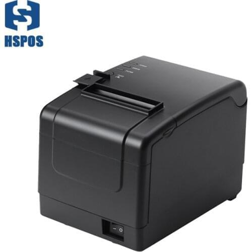 80mm Thermal Receipt Printer with Auto Cutter 180mm/s Printing Speed USB+Serial+LAN Port for Retail HS-J80BUSL