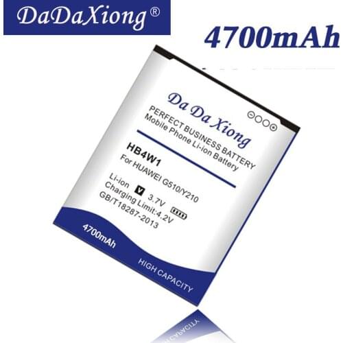 Da Da Xiong 4700mAh HB4W1 Battery for Huawei G510 T8951 U8951d C8951 C8813 C8813D Y210 Y210C G520 Phone Battery