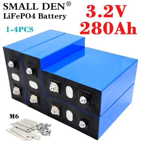 NEW 3.2V 280Ah Lifepo4 battery 3C High power DIY12v 24v Solar storage system Electric car RV golf cart Rechargeable battery pack