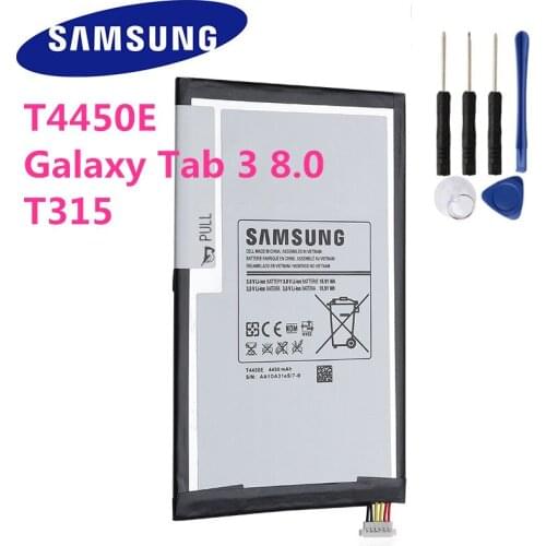 SAMSUNG Original Tablet Battery T4450E 4450mAh For Samsung GALAXY Tab 3 8.0 T310 T311 T315 Replacement Batteries + Free Tools