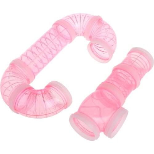 DIY Acrylic External Connected Hamster Pipeline Tunnel Fittings Tube Transparent Exercise Playing Toys Cage Accessories