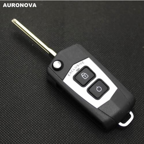 AURONOVA New Upgrade Folding Key Shell for Hyundai Elantra 2 Buttons Remote Car Key Case