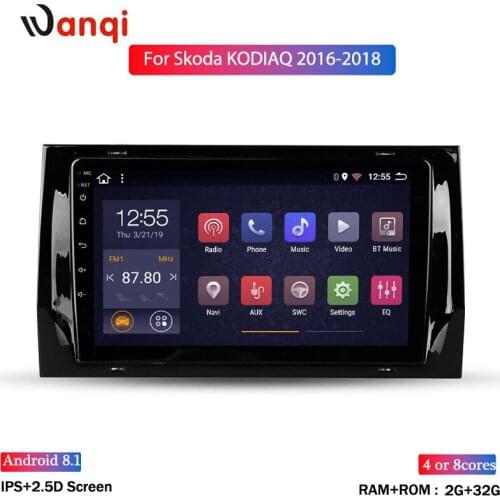 10 inch 2G RAM 32G ROM Android 8.1 Car DVD Multimedia Player GPS For Skoda Kodiaq 2016-2018 audio radio stereo navigation