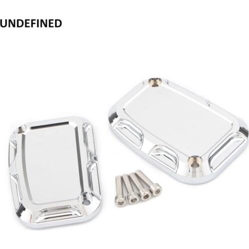 Motorcycle Front Rear Brake Fluid Reservoir Master Cylinder Cover For Harley Touring Electra Street Glide Road King V-Rod FLTR