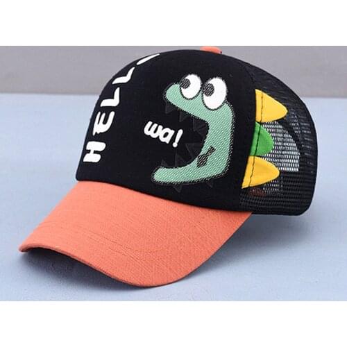 Kids Dinosaur Embroidered Cap Fashion Baseball Cap Peaked Cotton Hat Adjustable Baseball Caps Baby Boys Girls Mesh Hats 2021