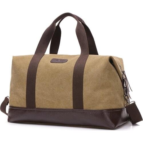 Canvas Bag Mens Bag Casual Shoulder Portable Slung Large Capacity Travel Bag Outdoor Sports Bag Dropshipping Fulfillment