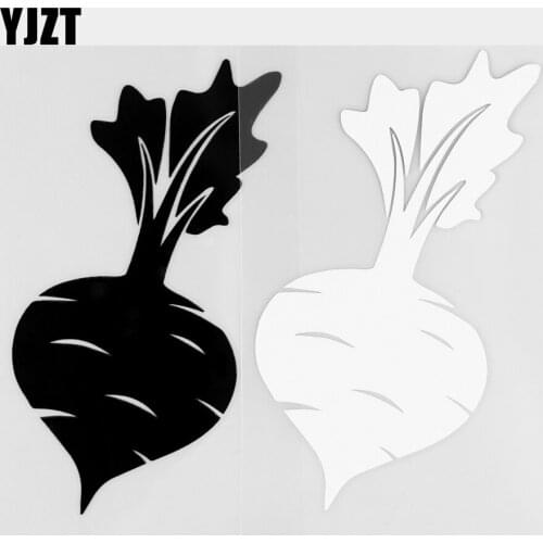 YJZT 8.8×14.4CM Interesting Radish Vegetable Vinyl Decal Window Bumper Decor Personality Car Stickers Black / Silver 20B-0433