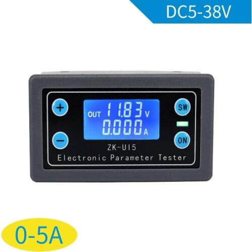DC5-38V/5A LCD Display Digital Current Voltage Power Energy Meter Multimeter Ammeter capacity overvoltage Protection switch