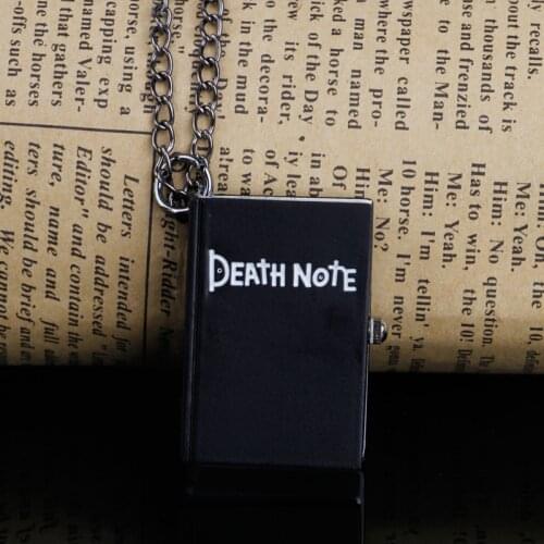 Classic Collectable Death Note Notebook Simulation Quartz Pocke Watch School Large Anime Theme Womens Mens Gifts Relogio DeBolso