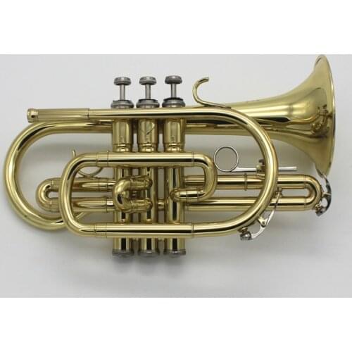 Brass Cornet for Students Gold Lacquer Trumpet Bb Tone Cornet Instruments