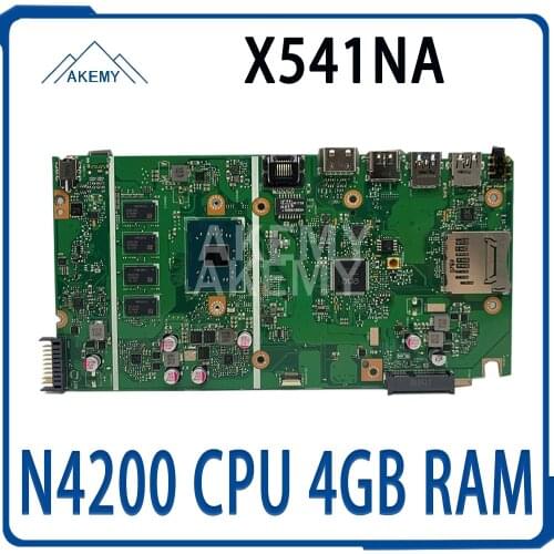 X541NA N4200/N3350U/N3700U 4GB RAM mainboard REV 2.1 For ASUS X541 X541N X541NA laptop motherboard 90NB0B30-R00031 free shipping
