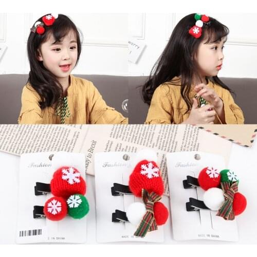 AIKELINA Fashion Childrens Christmas Hair Clips for Girls Hairpins Headwear Barrettes Gifts for Kids Children Hair Accessories