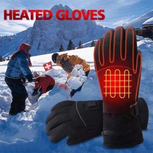 Motorcycle Gloves Waterproof Heated Guantes Moto Touch Screen Battery Powered Motorbike Racing Riding Gloves Winter
