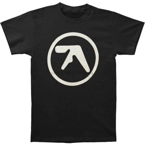 Aphex Twin MenS Logo Slim Fit T-Shirt Black Cotton Customize Tee Shirt