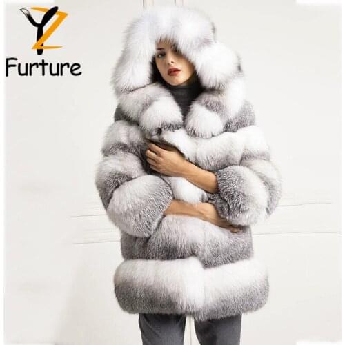 2020 New Real Fox Fur Coats Women Warm Tops Long High Quality Fur Jasket Genuine Fox Fur Coats Natural Fur Customise Overcoats