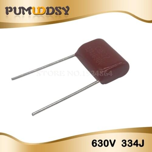 10PCS 630V334J 0.33UF Pitch 15MM 630V 334 330NF CBB Polypropylene film capacitor