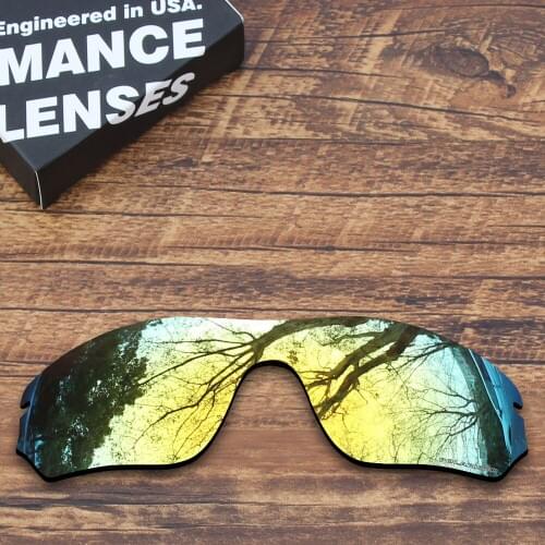 ToughAsNails Resist Seawater Corrosion Polarized Replacement Lenses for Oakley Radar Edge Sunglasses Gold Mirrored (Lens Only)