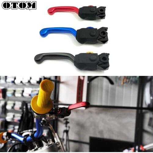 OTOM Motorcycle Brake Handle CNC Motocross Adjustable Folding Extendable Nissin Brake Levers For HONDA Motorbike Modification