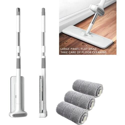 Mop Household Cleaning Tool Floor Cleaning Lazy Magic Mop Superfine Fiber Hand-washing Flat Wet and Dry Bathroom 360 Rotation