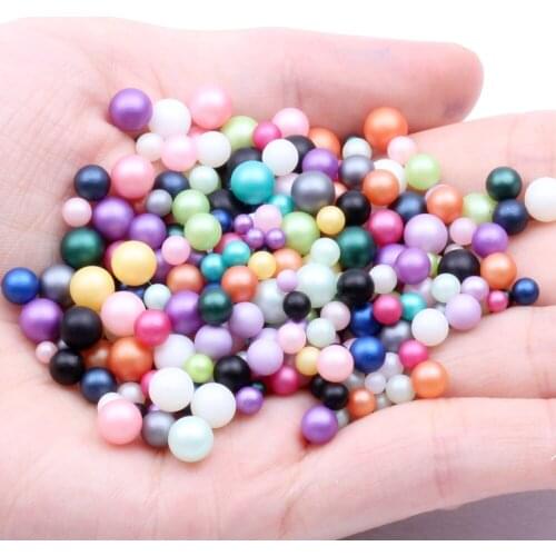 Mixed Sizes 3456mm 1000pcs Mette Color Round No Hole Pearls Beads Multi color optional DIY Fashion Crafts Nail Art Decorations