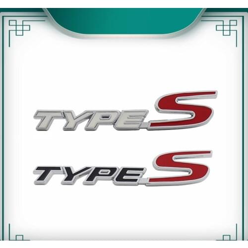 3D TYPES TYPE S for Civic CR-V Jade Accord car Hood Fender trunk Rear Nameplate Decal Emblem Badge Sticker
