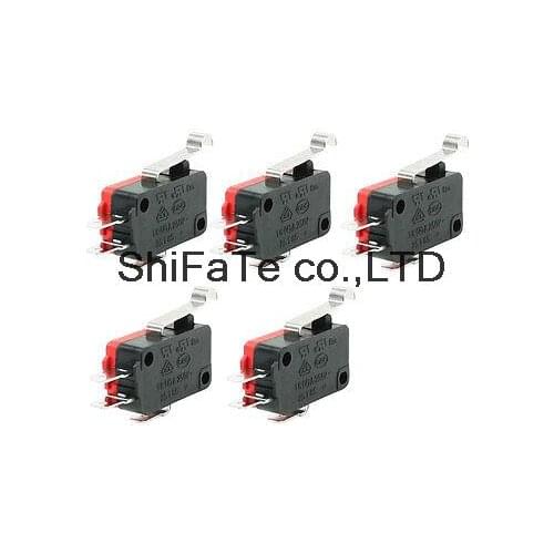 V-15/151/152/153/155-1C25(25T85) AC 16A/250V 4A/250V Arch End Actuator Limit Micro Switch 5 Pcs