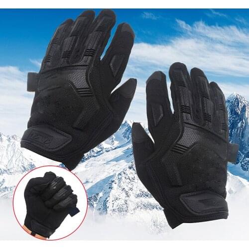 Full Finger Cycling Glove Anti-slip Keep Warm Windproof Touchscreen Gloves for Outdoor Motorcycle Ski Fishing Hunting Camping