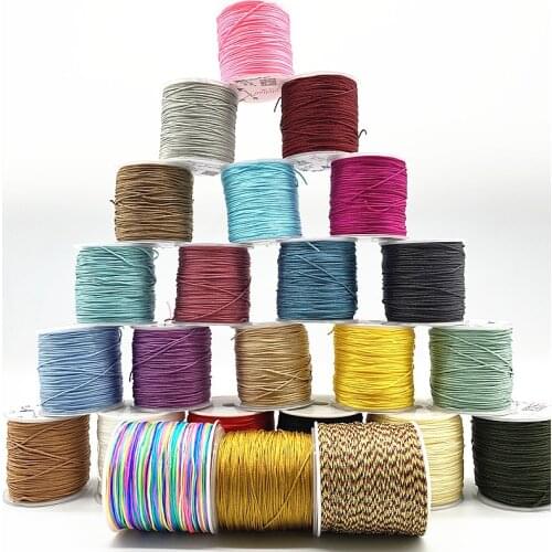 10meters 0.8mm Multicolor Nylon CordHand-woven bracelet necklace pendant rope Beading Thread for DIY Bracelets Jewelry Making