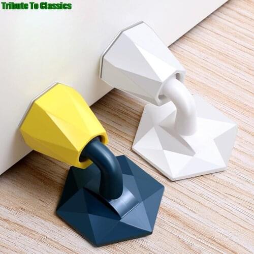 1PC Protective Silicone Door Stop Stopper Home Adhesive Door Wall Bumper Practical Floor Pad Holder Wall Protectors Bumper