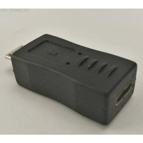 100pcs/lot 4 Type Straight Black Micro / Mini USB Female to Mini / Micro USB Male Adapter Charger Connector Converter Adaptor