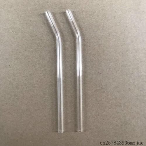 100pcs Glass Straws Reusable Bend Drinking Straw for Hot Cold Drinks
