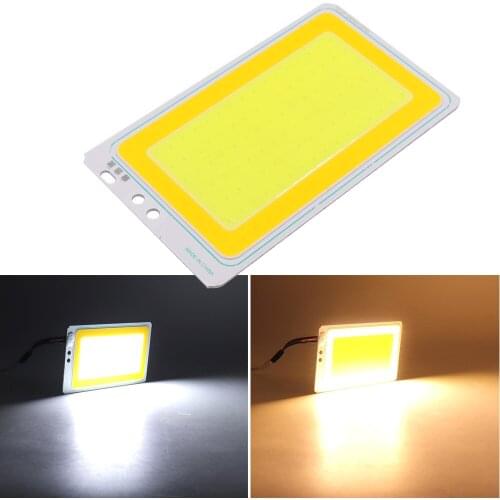 120x72mm 12V Bicolor Dimmable COB LED Panel Light Cold Warm White Double Color LED Board for Outdoor Car Lighting Work Lamp DIY