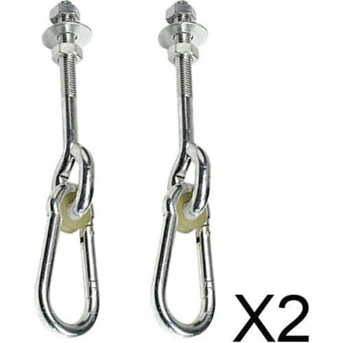 2xSwing Thread Hook Playset Playground Yoga Seat Safety Locking Ceiling Mount 150mm