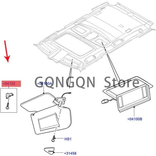 CAR sun visor clip 2010 -2012lan dro ve rra nge rov er Main driving sun visor clip, sun visor clip, interior mirror, vanity mirr