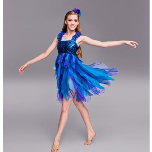 Childrens Modern Ballet Dancers Girls Jazz Dancing Dress Dancers Jazz Dance Wear Female Dancing Practice Costumes D-0449