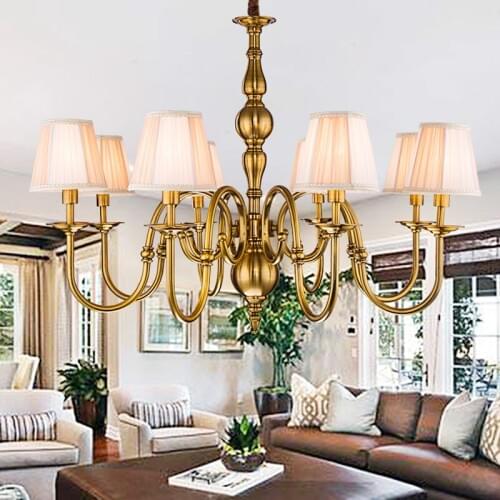 Electric gold-plated bronze modern minimalist Iron Chandelier European creative living room bedroom restaurant swan Chandelier