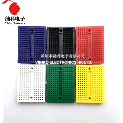 1pc SYB-170 Mini Solderless Prototype Experiment Test Breadboard 170 Tie-points 35*47*8.5mm
