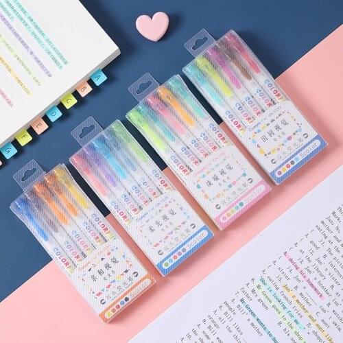 Fluorescent marker watercolor brush pen for school markers art set pens pencils writing supplies manga colores drawing color