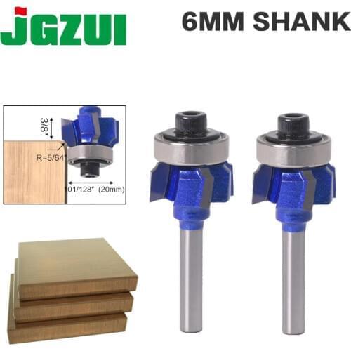 1PC 6mm Shank high quality Woodworking Milling Cutter R1mm R2mm R3mm Trimming Knife Edge Trimmer 4 Teeth Wood Router Bit