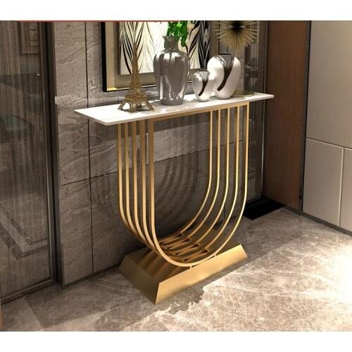 Italian light luxury Xuanguan table iron art living room decoration Xuanguan platform solid wood Xuanguan cabinet Nordic rock pl