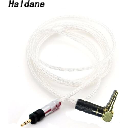 Free Shipping Haldane 3.5mm 7N OCC Plated Silver Audio Headphone Upgrade Cable for Shure SRH940 SRH840 SRH750 SRH740 SRH440