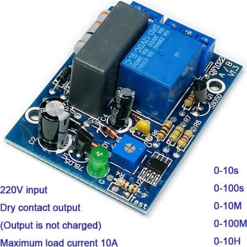 220V Timer Input/output Delay Module Delay Automatic Disconnection Module Close Timer Dry Contact Output