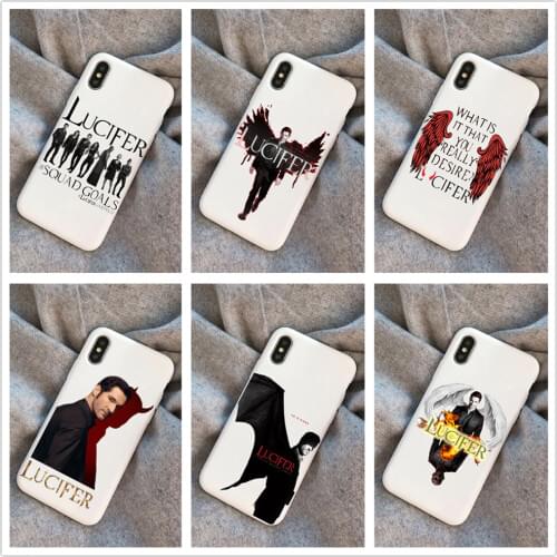 American TV Degenerate angel Lucifer Candy white TPU soft silicone phone case for iPhone XR 5 SE 6S 7 8 Plus X XS Max 11 Pro Max