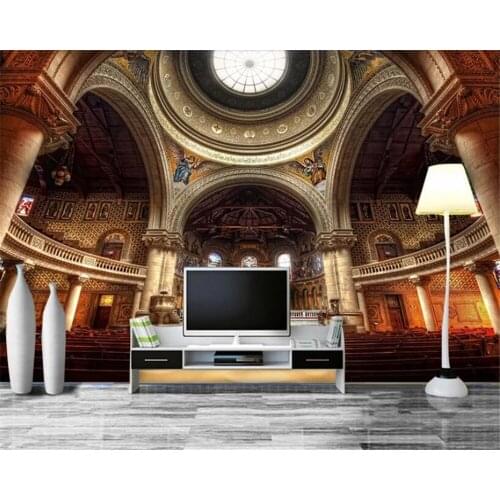 Beibehang wallpaper for walls 3 d Custom brick wallpaper 3d European religious church wall 3d wallpaper 3d wall wallpaper mural