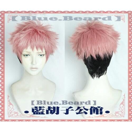 Anime Cosplay Jujutsu Kaisen Cosplay Yuji Itadori Wig Jujutsu Kaisen Yuji Itadori Costume Short Wig + Wig Cap