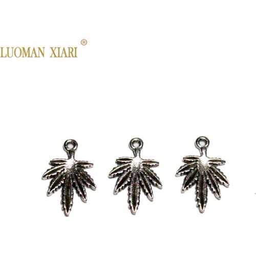 Wholesale 10/20/50 PCS Maple Leaf Zinc Alloy Charms DIY Fashion Pendant Bracelet Necklace Earring For Jewelry Making 13*19mm